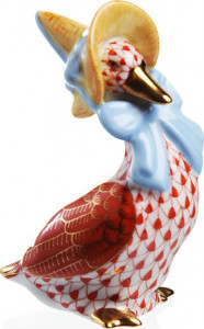 10611079 Herend Фигурка 7,5см "Матушка гусыня" Фарфор