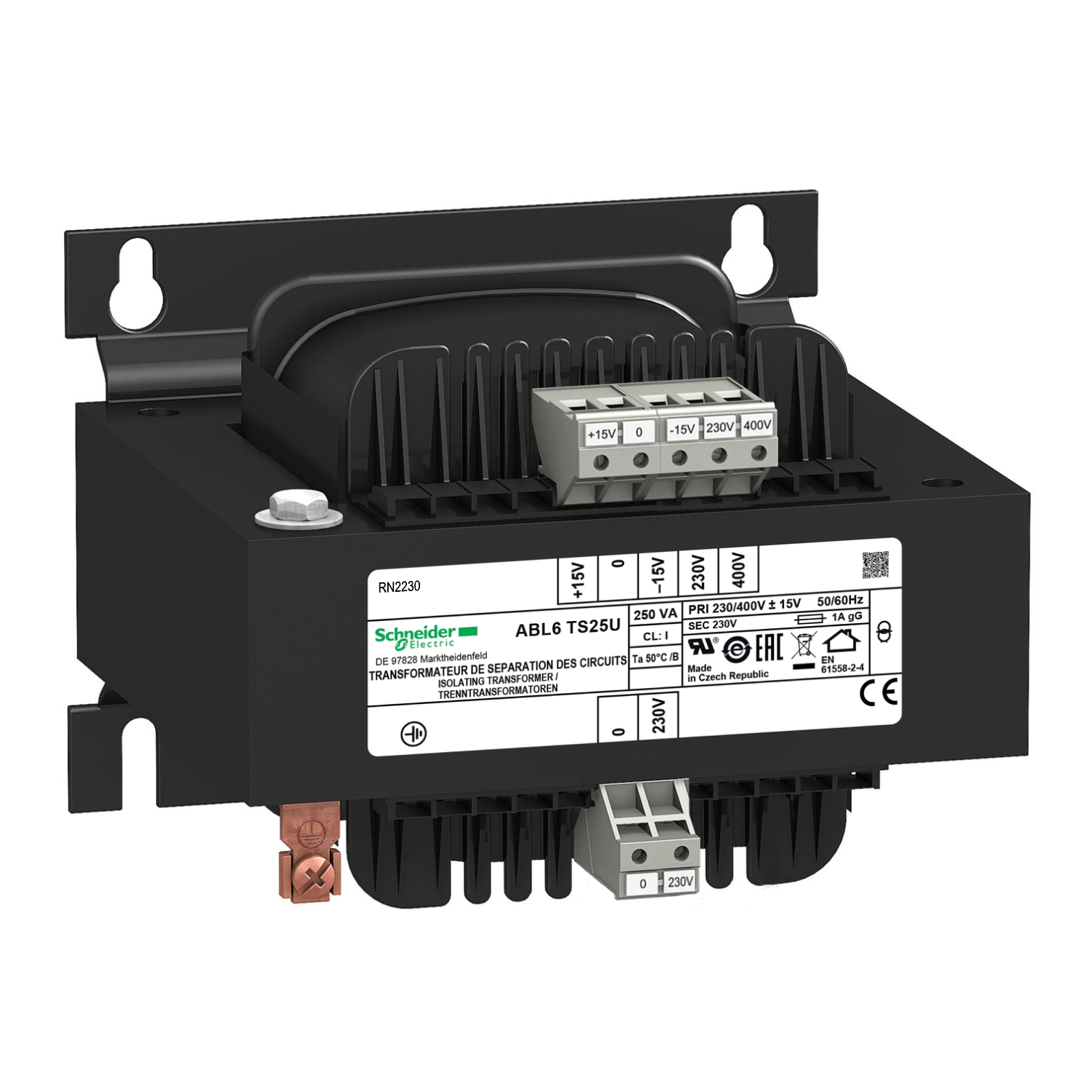 ABL6TS25U ТРАНСФОРМАТОР 230-400В 1X230В 250ВA Schneider Electric Блоки питания и тарансформаторы 