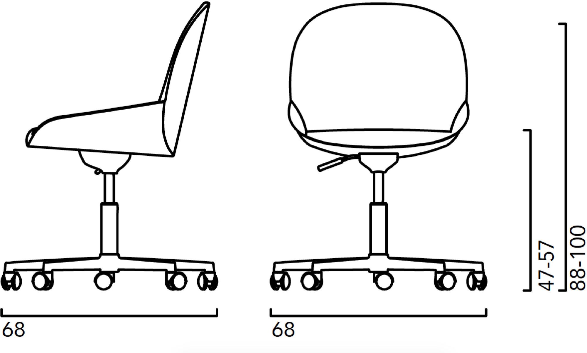 Crassevig Мягкое вращающееся кресло на колесиках Elba sun-id-1368118 - Вид №2