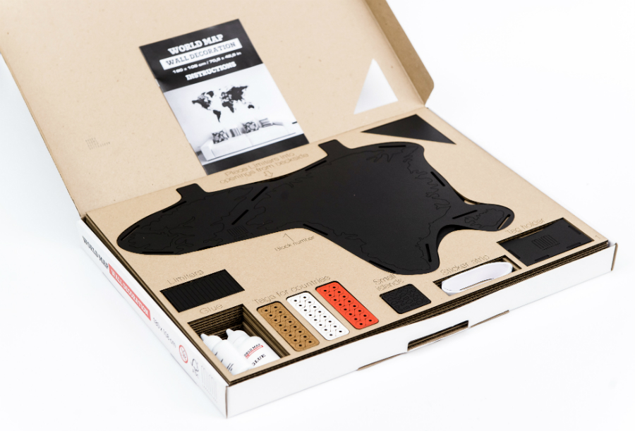 18-21 Карта-пазл wall decoration, 180х108 см, черная Mimi  - Вид №11