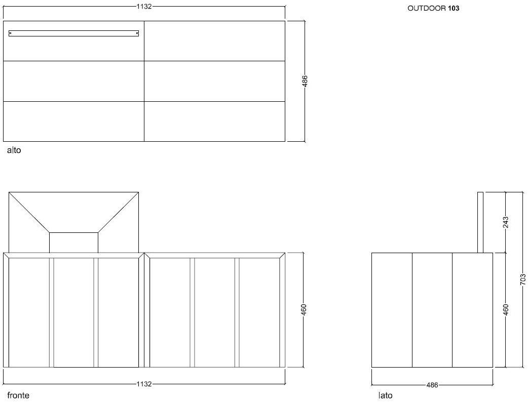 Carlo Nobili Модульная модульная мебельная скамья Outdoor Od103 - Вид №2