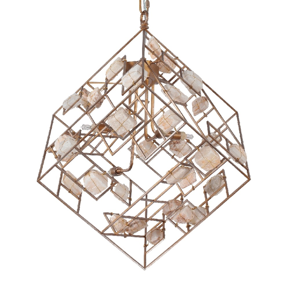 Дизайнерский подвесной светильник Crystal Lux Diego SP4 Gold CRYSTAL LUX ДИЗАЙНЕРСКИЕ, DIEGO 102837 Золотой  - Вид №1