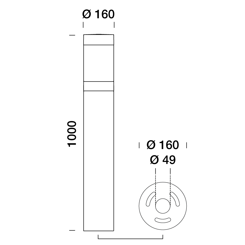 3366601 Мобильный светильник Platek TUBE  TUBE H. 1000 mm - 8 LED RGBW - Вид №14