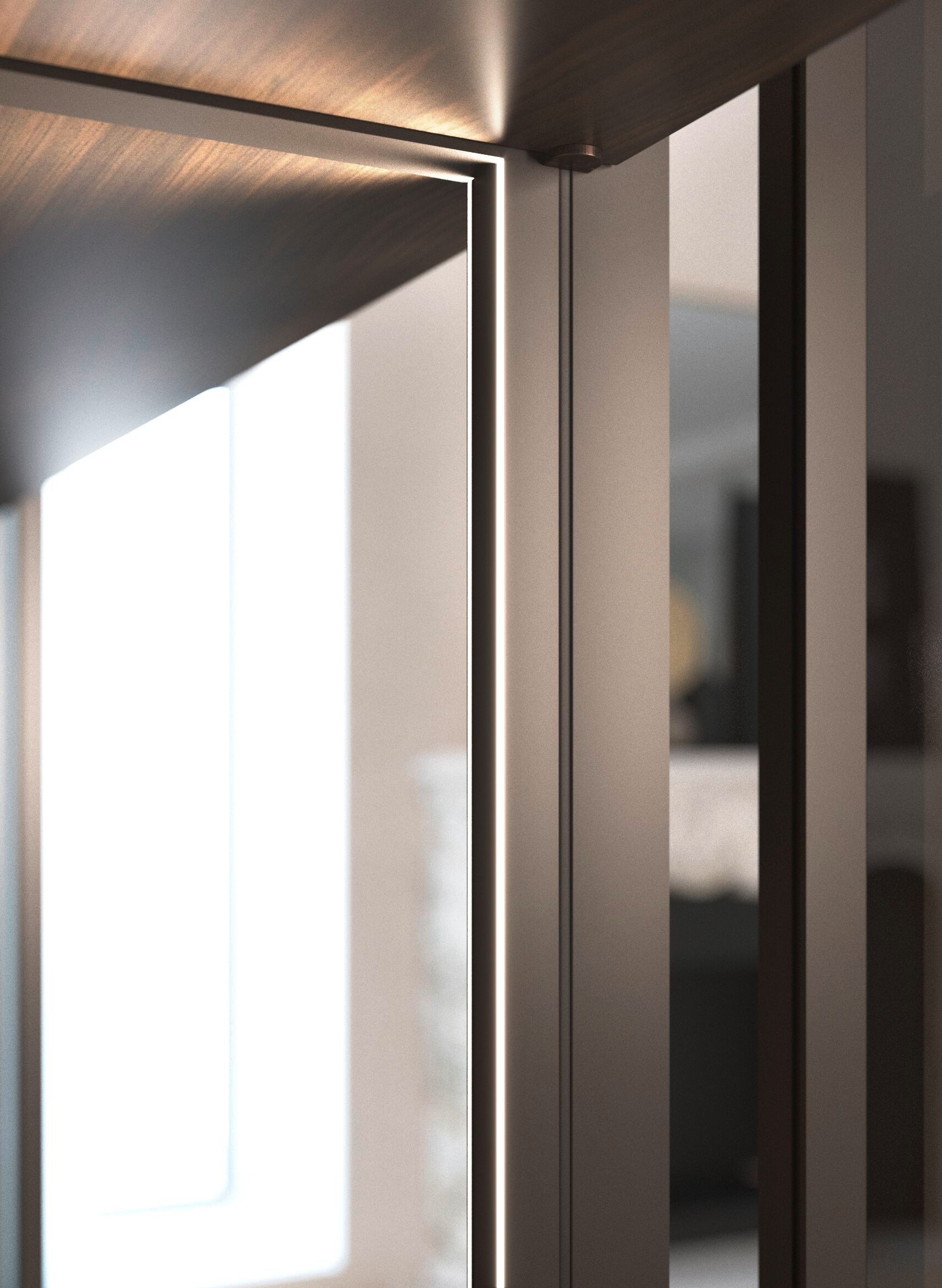 Деревянная секционная гардеробная со встроенным освещением Olivieri ARCH-00000831 - Вид №2