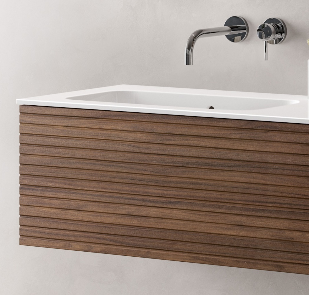 DI3609.10/NOCE IBC Diana, тумба под раковину 90 см (Push открытие), цвет орех