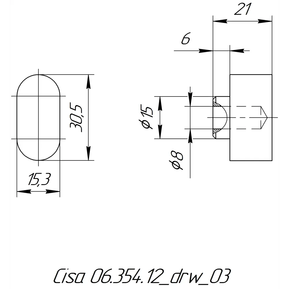 Вертушка Cisa 06.354.12, цвет никель STLM-2202503 - Вид №1