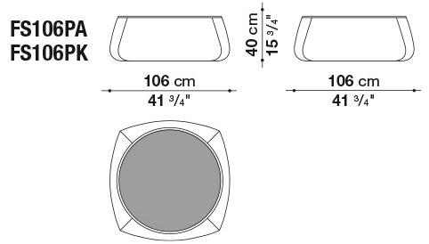 B&B Italia Круглый пуф из ткани Fat sofa sun-id-1481491 - Вид №9