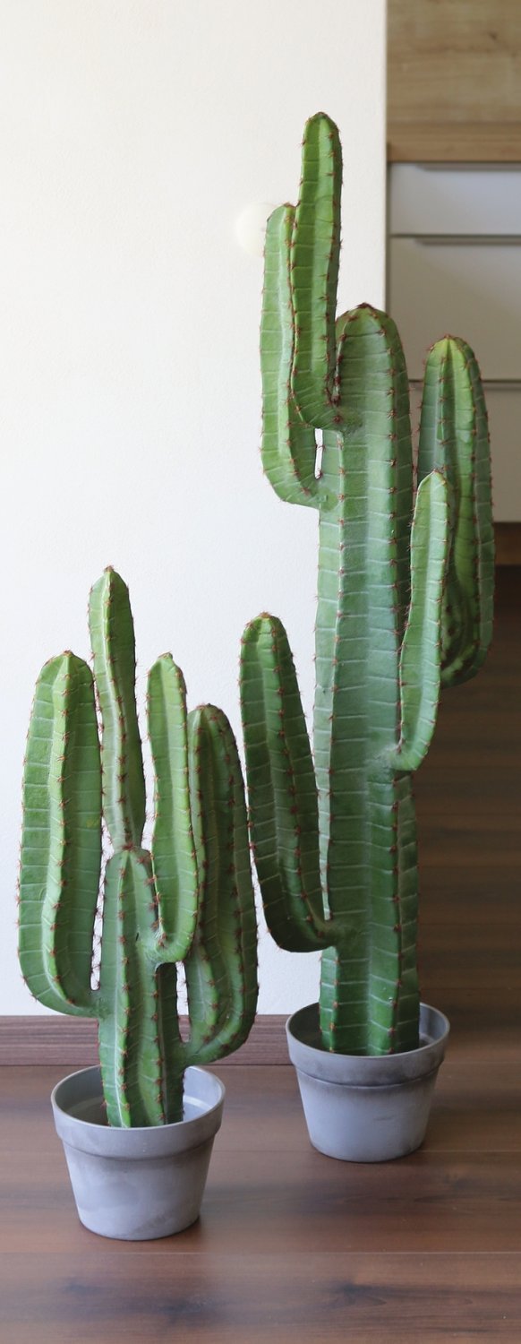 6027 883 a3 Кактус искусственный столбик, горшок, 114 см, зеленый H-andreas  - Вид №2