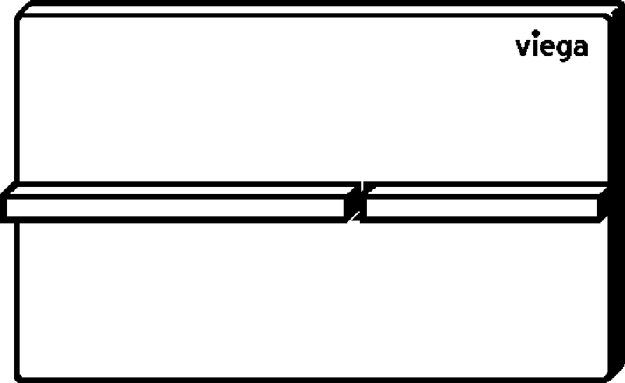 Viega Панель смыва Prevista для унитазов 8624.1 (773 687 1))  - Вид №2