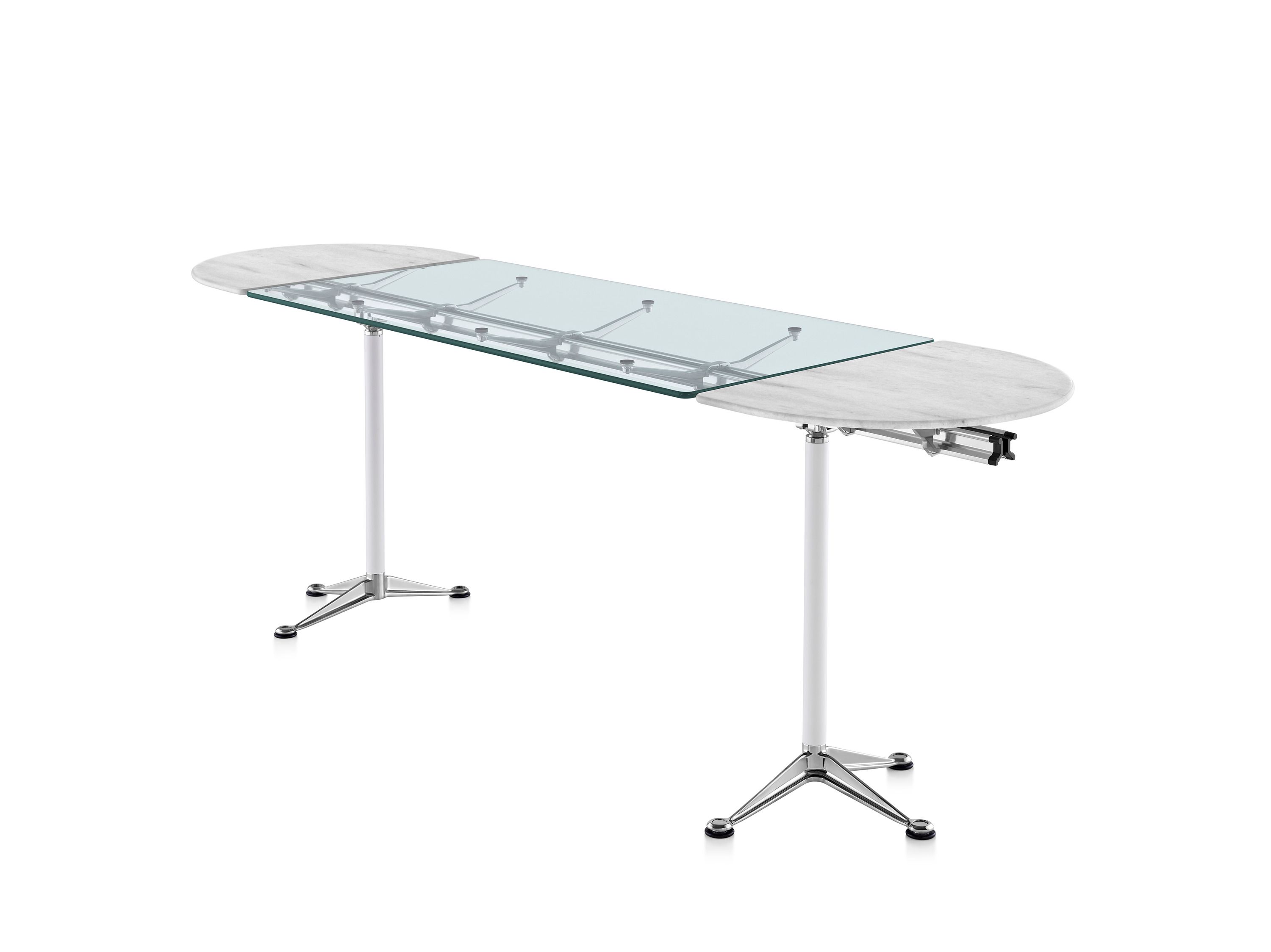 Алюминиевый и стеклянный овальный выдвижной стол для совещаний Herman Miller Burdick ARCH-00010269 - Вид №11