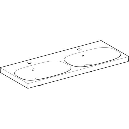 500.628.01.2 Двойная раковина Geberit Acanto, простое крепление Geberit  - Вид №1