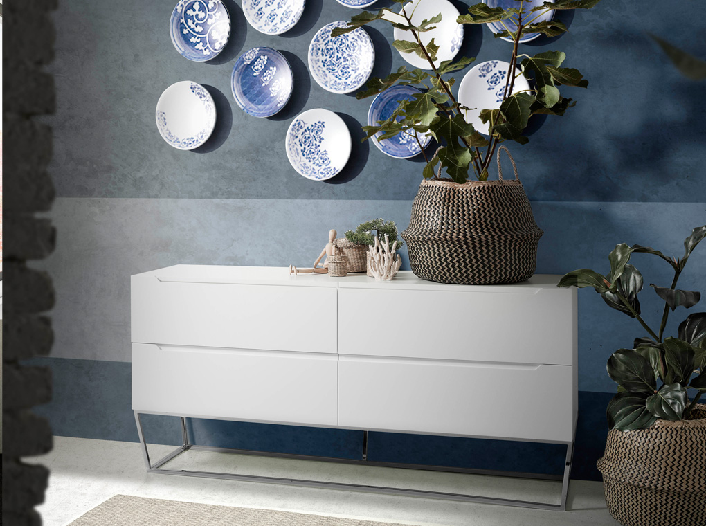 Комод белый с 4 ящиками CP1801-C-Blanco от Angel Cerda ANGEL CERDA ДИЗАЙНЕРСКИЕ 345639 Белый  - Вид №1