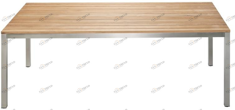 solpuri Прямоугольный садовый стол из тика Classic stainless steel sun-id-1453568