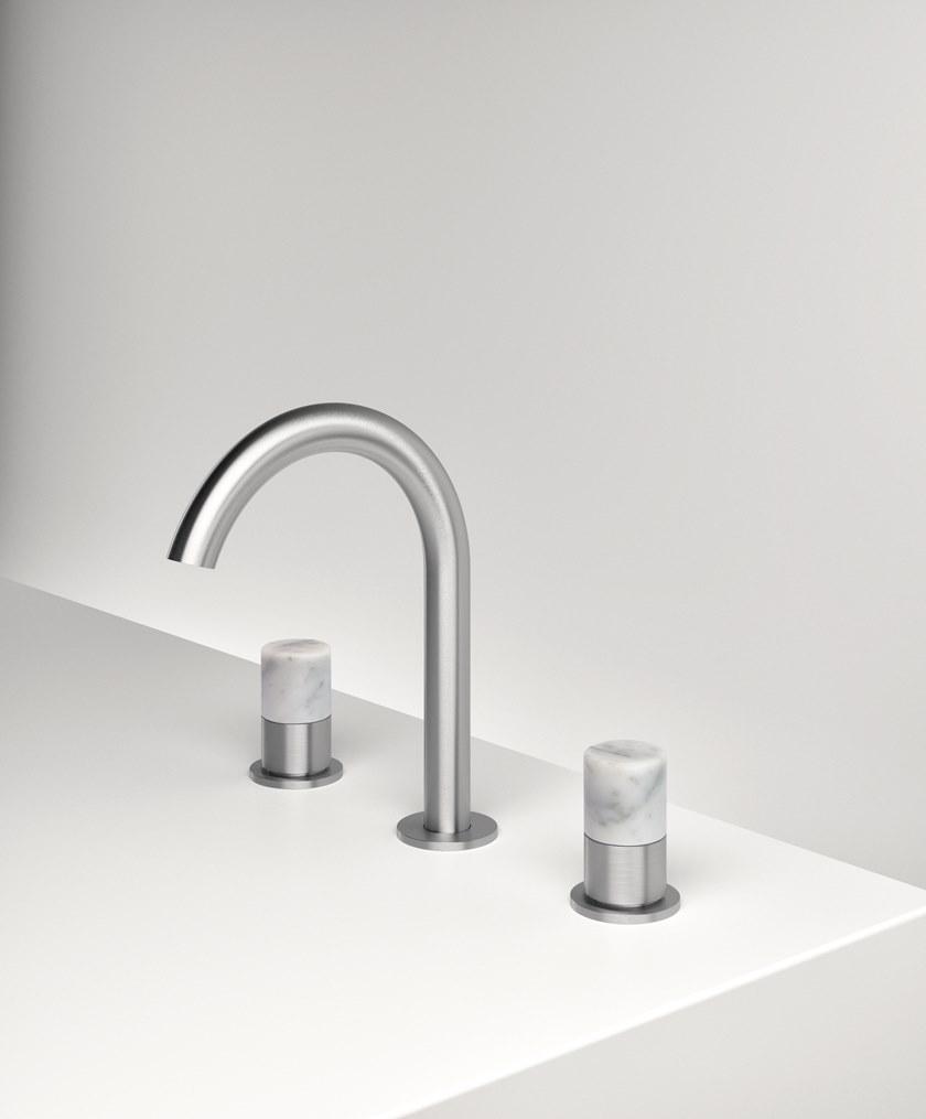 ZAZZERI Смеситель для раковины на 3 отверстия из нержавеющей стали Z316 sun-id-1461559 - Вид №2