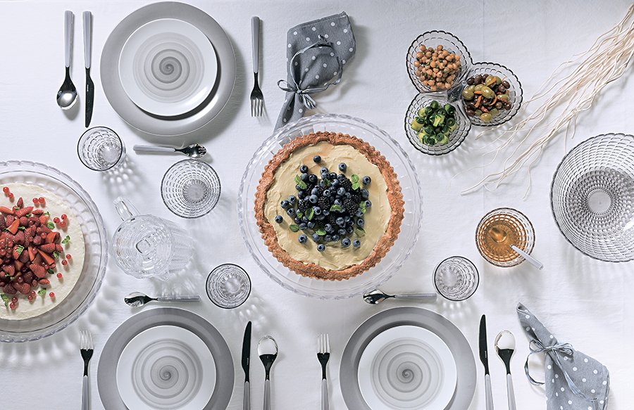 Тортовница круглая 36 см голубая Tiffany GUZZINI  00-3869857 Голубой  - Вид №4