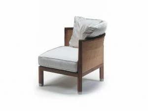 Flexform Кресло из дерева и ткани