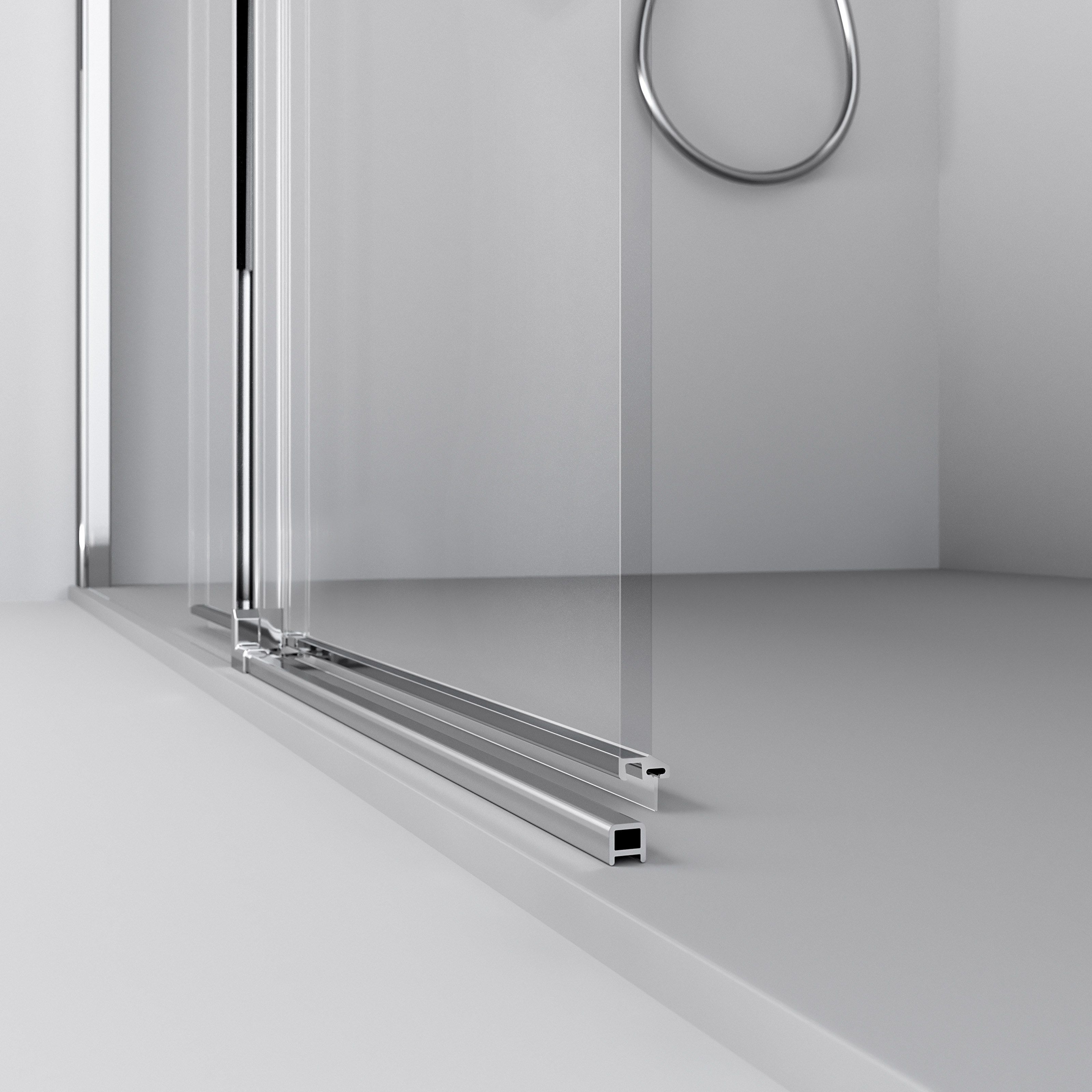 Алюминиевая и стеклянная душевая кабина с раздвижной дверью DUKA вода 5000 ARCH-00071644 - Вид №13