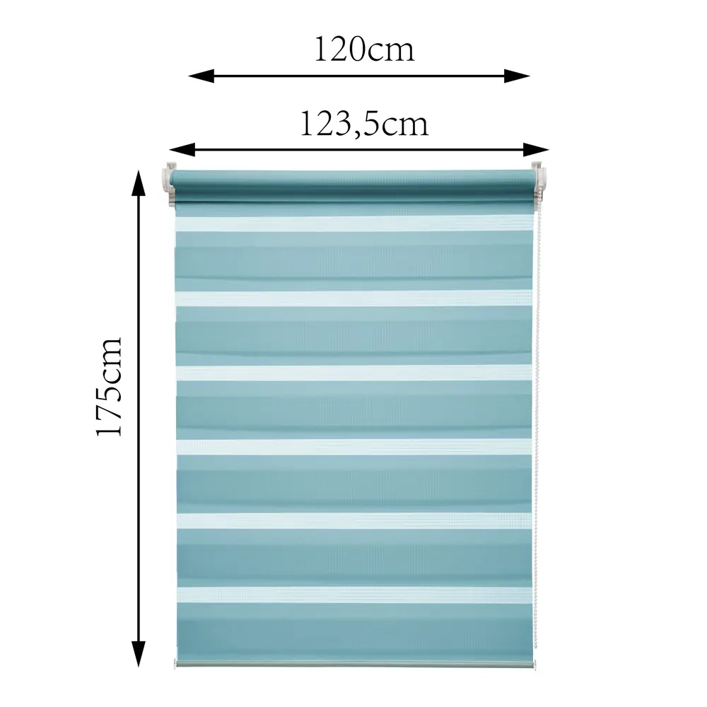 INSPIRE Peter - Рулонная штора день-ночь 120×175 см бирюза 85225662 STLM-0060096 - Вид №2