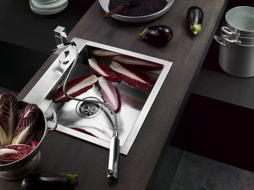 Nobili Rubinetterie Смеситель для кухни хромированный с вытяжным душем Tower Tw00117cr - Вид №1