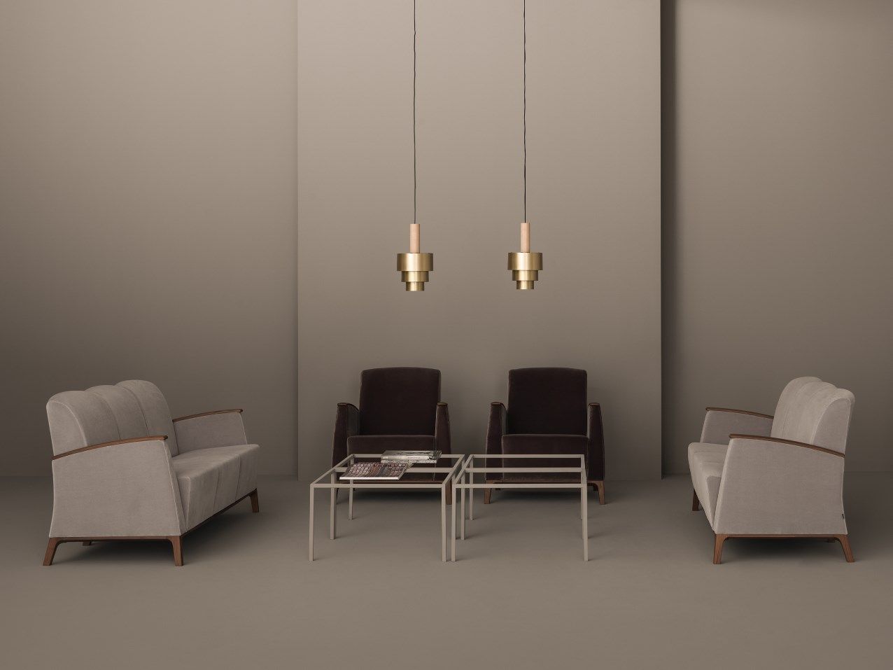 Тканевое кресло с подлокотниками PIAVAL MAMY-Contract ARCH-00114228 - Вид №3