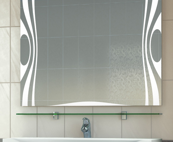 Стеклянная полка 10001000⨉120⨉8 мм хром Santreyd VIGO sun-id-665158 - Вид №1