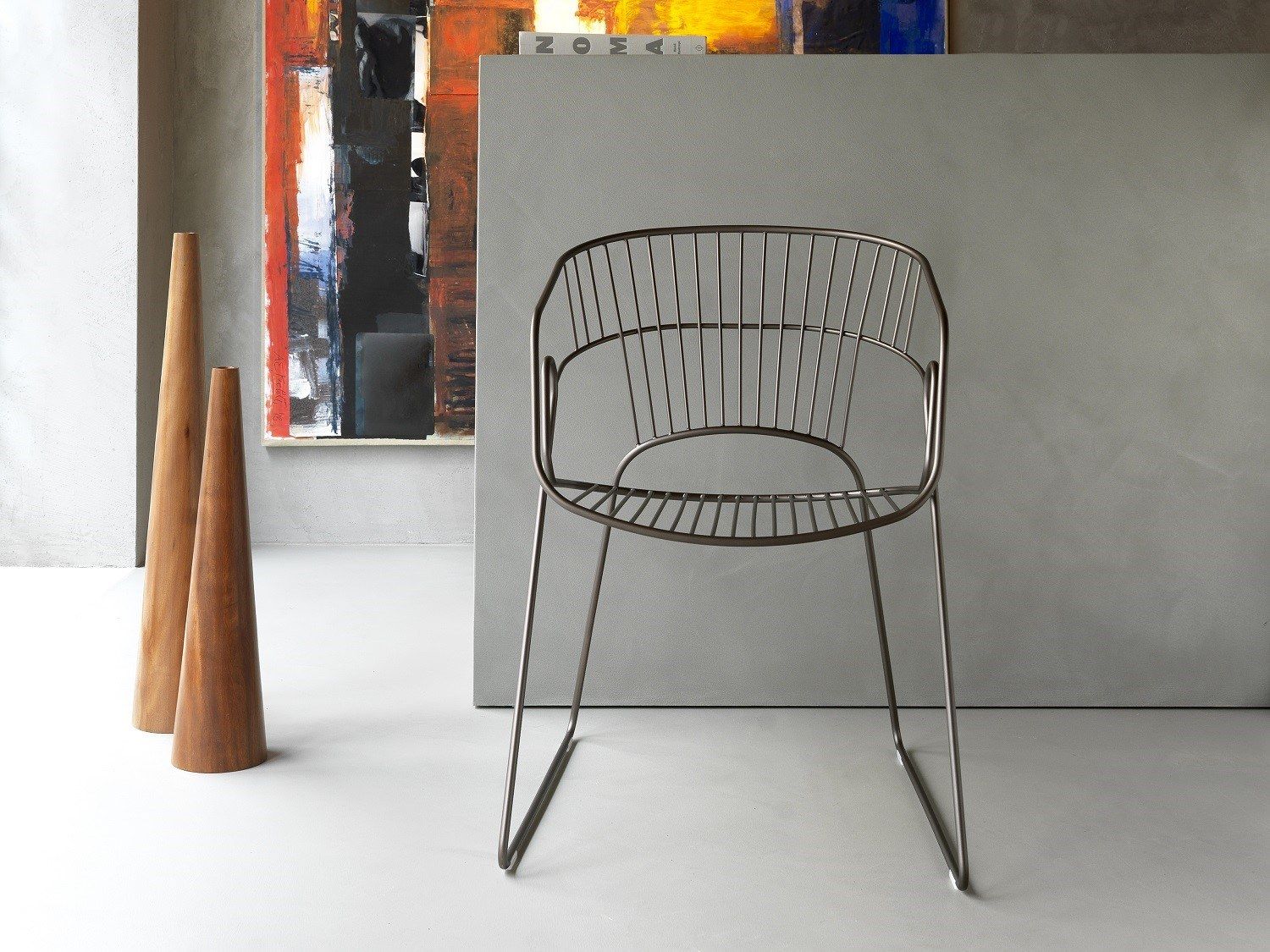 Стальной стул с подлокотниками SITIA JAPAN ARCH-00091205 - Вид №1