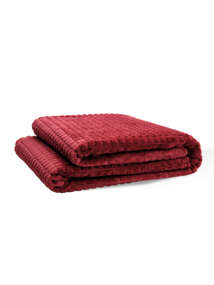 90286313 Плед 150х200 вишня Велсофт Velvet STLM-0169422 GOODNIGHT