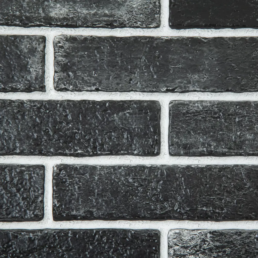 Santreyd Шерл - Панель ПВХ с текстурой кирпича черного цвета 88264636 STLM-0077089