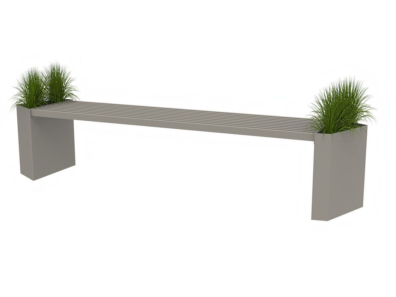Стальная скамейка со встроенным плантатором Lazzari CALLIOPE ARCH-00063415 - Вид №4