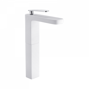 818110 PREMIUM Белый Высокий Умывальник смеситель Белый-Хром GRB MIXERS