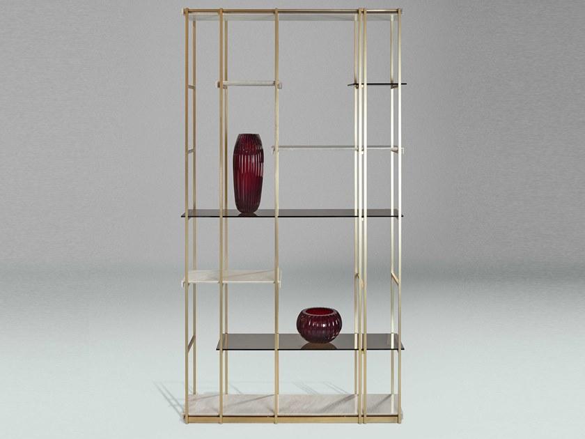 Paolo Castelli Открытый книжный шкаф из металла и мрамора sun-id-1442979 - Вид №1