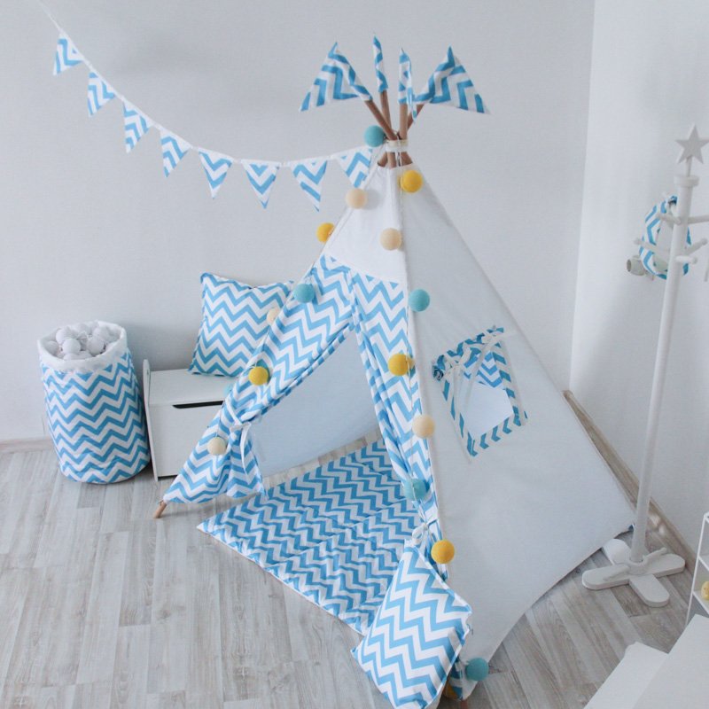 Гирлянда из флажков Blue Zigzag VAMVIGVAM BLUE ZIGZAG 282216 Голубой Santreyd  - Вид №3