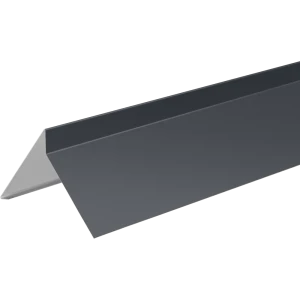 Планка ветровая для мягкой кровли 130x25x100x2000 мм цвет темно-серый