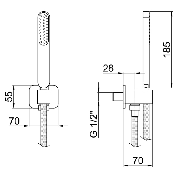 AC0847015 Душевой гарнитур Webert Comfort - Вид №1