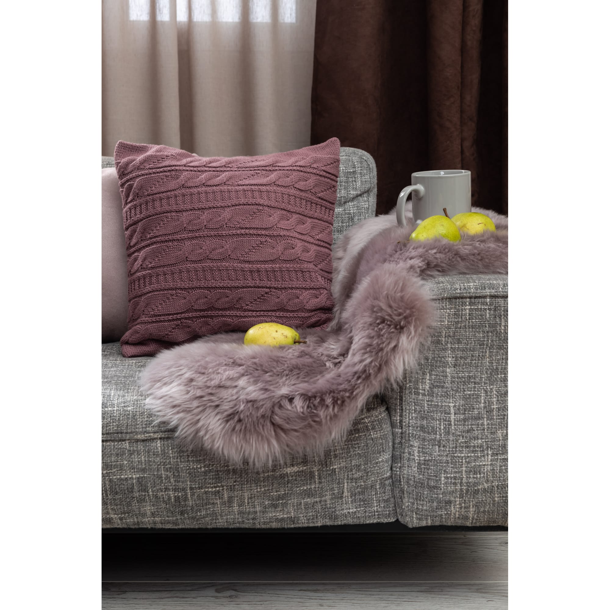 11730551 Шкура овечья четверная 1.85x1.05 м цвет серый Santreyd  - Вид №3