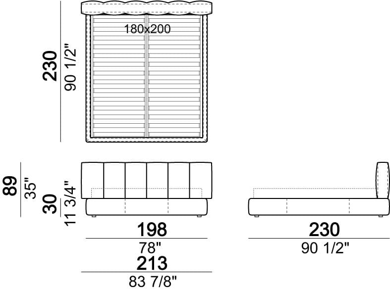 Двуспальная кровать с мягким изголовьем Arketipo Milky Way ARCH-00039095 - Вид №7