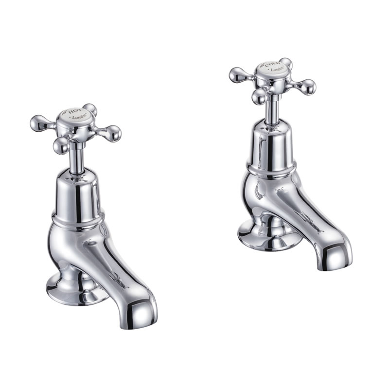 Burlington Отводы для бассейнов Клермонта 3 " Четвертьоборот с белым акцентом в Chrome CL1-QT 