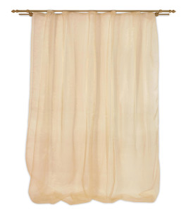 90350293 Штора на шторной ленте Organza 145х260 см цвет шампань/бежевый STLM-0196131 BELEZZA