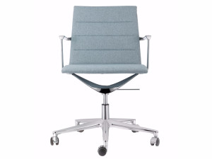 5-спицевое вращающееся офисное кресло с тканевыми колесами