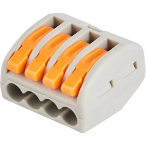 87658672 Клеммы соединительные монтажные с рычажком Duwi СМК 222-414 4-проводные 4мм² серые 20шт 26679 6 STLM-1119433