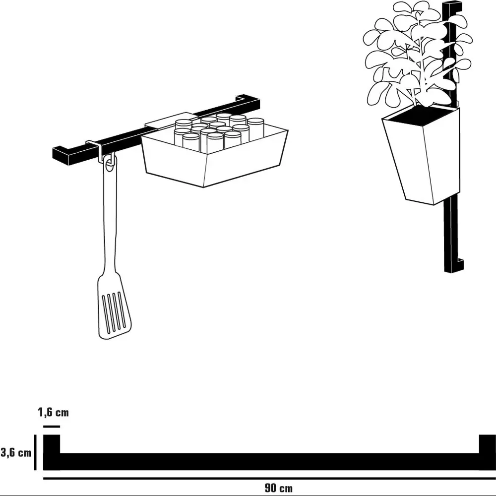 80135888 Рейлинг Delinia ID 90 см сталь цвет чёрный STLM-0013787  - Вид №18