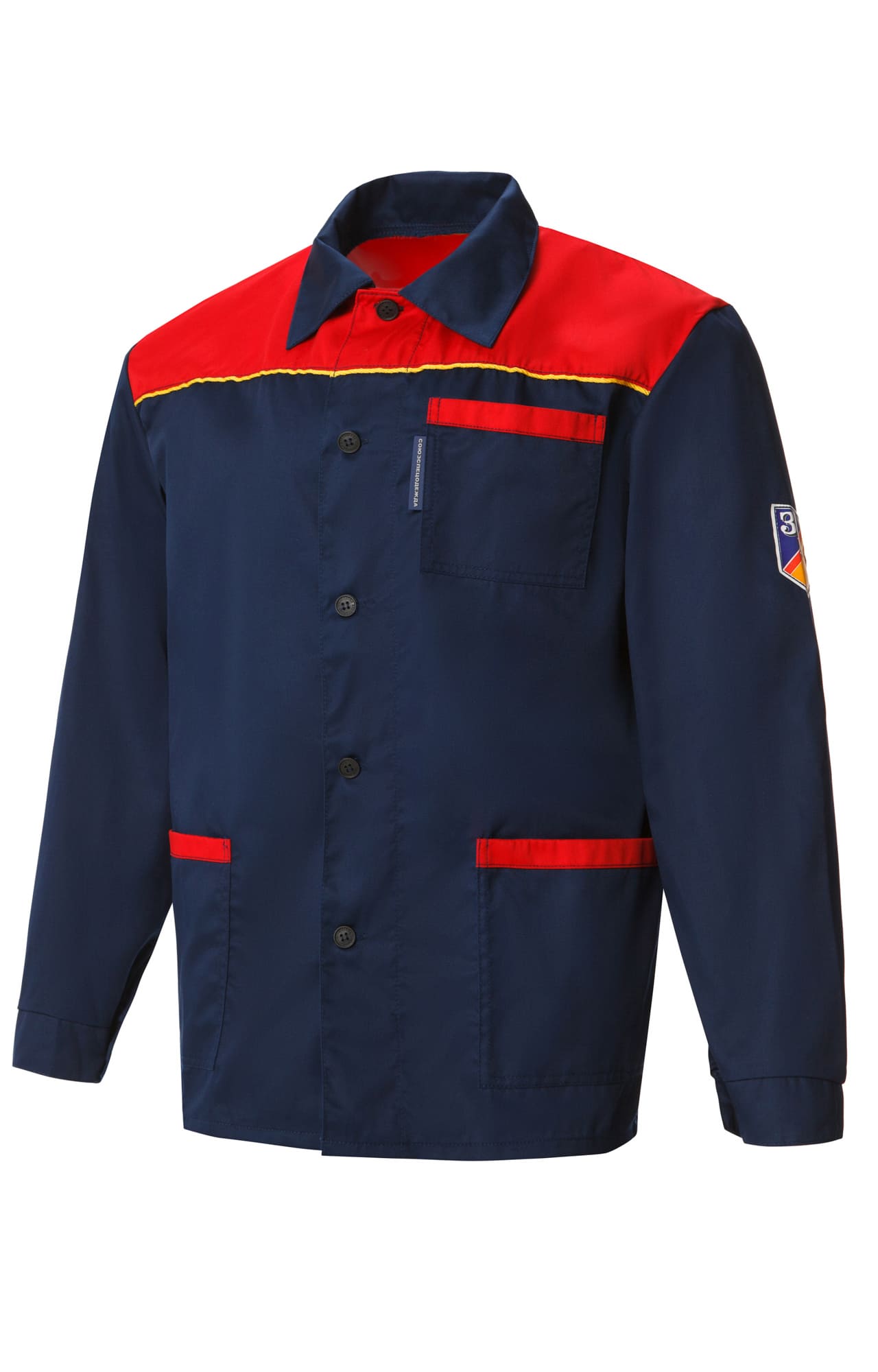 65443 Костюм "Труд" рабочий темно-синий красный  Летняя спецодежда  размер 52-54/170-176  - Вид №1