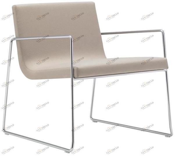 Andreu World Кожаное кресло со складными санками Lineal comfort Bu0596