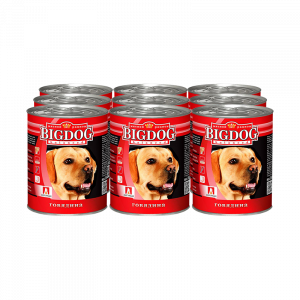 ПР0036391*9 Корм для собак Big Dog Говядина конс. (упаковка - 9 шт) ЗООГУРМАН