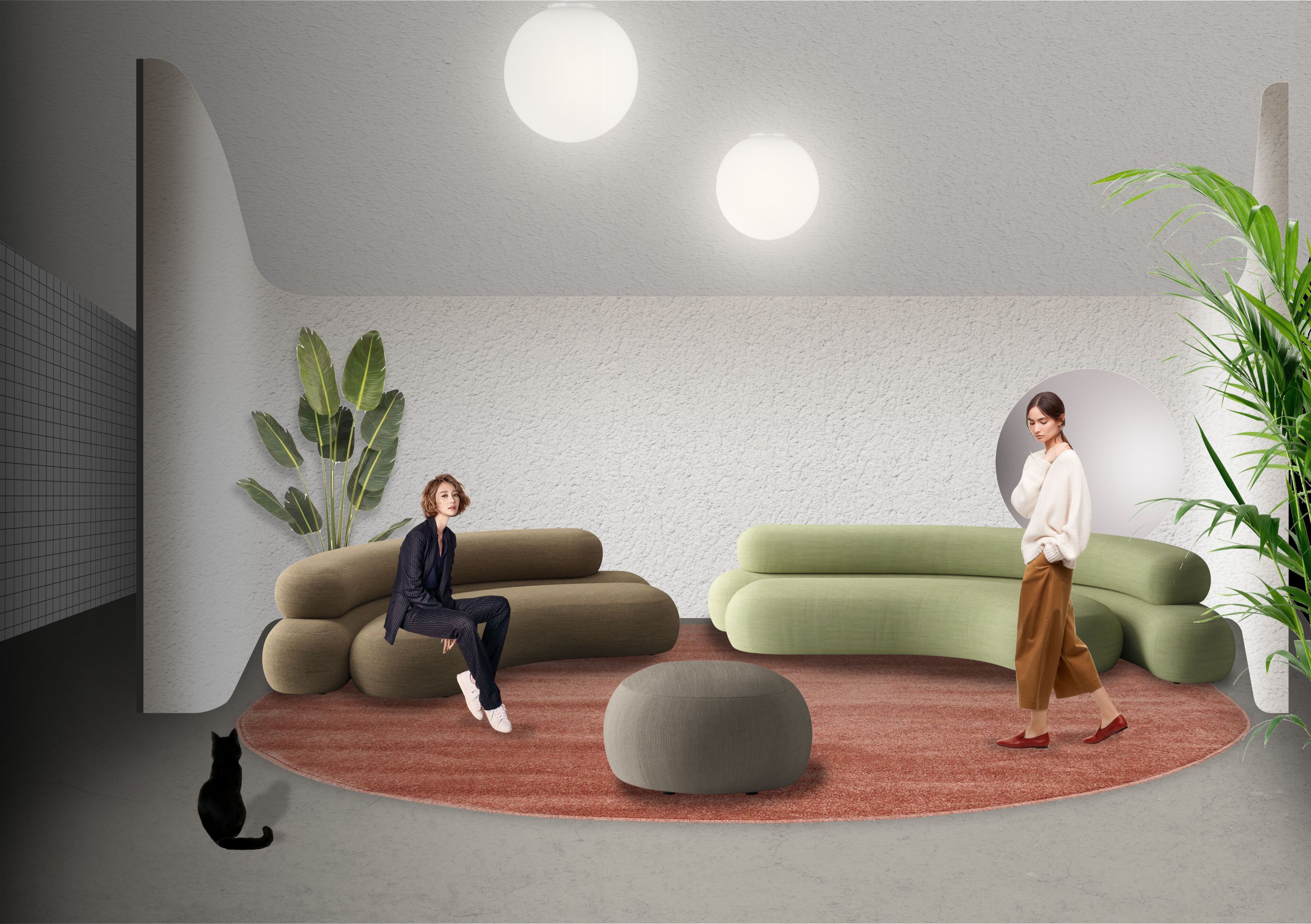 Модульный диван из пенополиуретана Adrenalina Nefelibata ARCH-00083839 - Вид №4