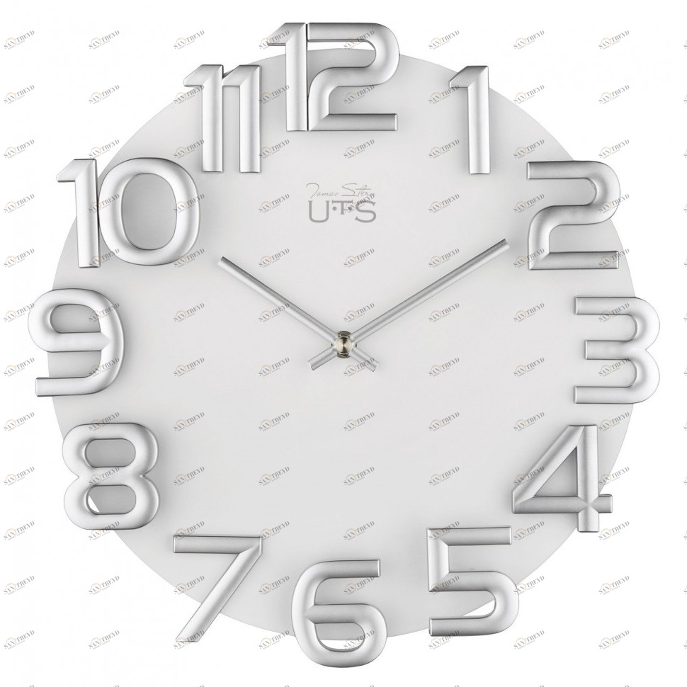 Часы настенные белые Tomas Stern 8045 TOMAS STERN ДИЗАЙНЕРСКИЕ 00-3872750 Белый 