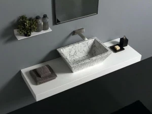 Ptr01r Подвесная раковина настенная овальная Horganica Pietra белая