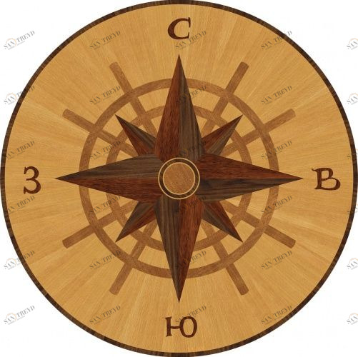 Художественный паркет Da Vinci Розетка 26-182 Дуб Селект (Гладкая) х1000диаметр мм 260090182