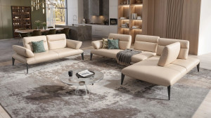 2-местный кожаный линейный диван