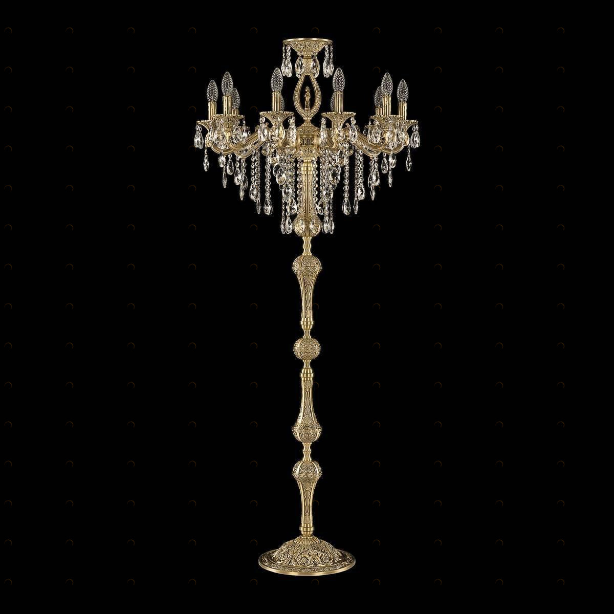 Торшер хрустальный 159х68х68 см бронзовый Bohemia Ivele 72402T/10/210 B FP FH1S BOHEMIA IVELE СВЕЧА 00-3889404 Бронза;прозрачный 